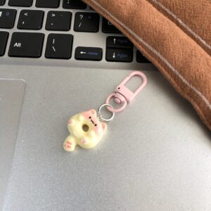 Donut cat key chain [light powder buckle]]