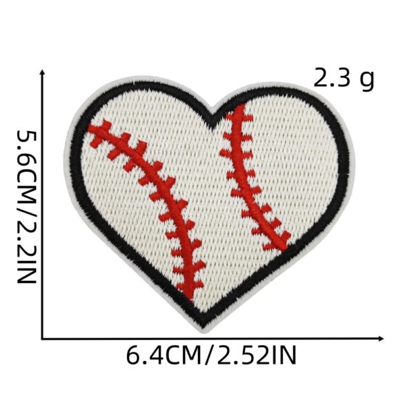 Wholesale Cute Sports Heart Embroidered Patch for Hat DIY Clothing Accessory Resale