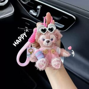 Pink overalls and bottle [shirley rose] / Approximately 10cm, comes with a rope stopper