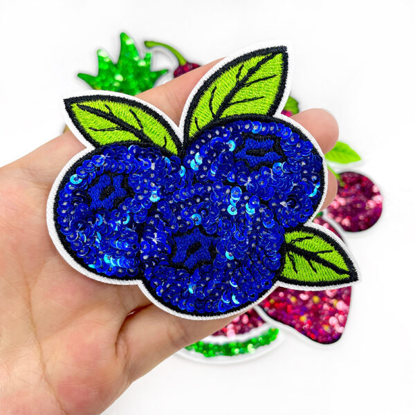 Wholesale Fruit Sequin Embroidery Patch Fashion Accessory for DIY and Gift