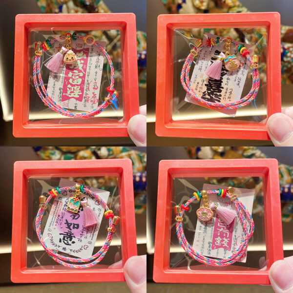 oly-c00f26afa155a8d1b12ea325c96cd651 Wholesale Handmade Five Color Thread Bracelet with Tassel Ethnic Style Jewelry Accessory for Unisex Gift
