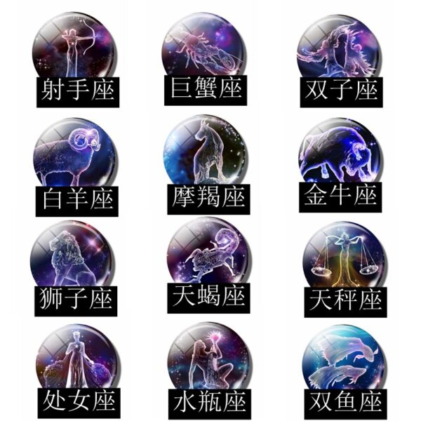 Wholesale Crystal Constellation Keychain Charm Trendy Bag Charm and Car Key Accessory for Women