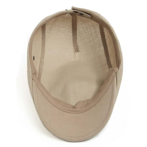 Wholesale Retro Lightweight Linen Peaked Cap for Summer Sun Protection