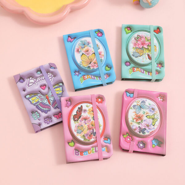 oly-c0647e0be7091e6b94eefb9992d27d43 Wholesale Creative Trendy Notebook for Kids Cartoon Butterfly Pattern 80 Sheets Paper Pocket Diary for Girls