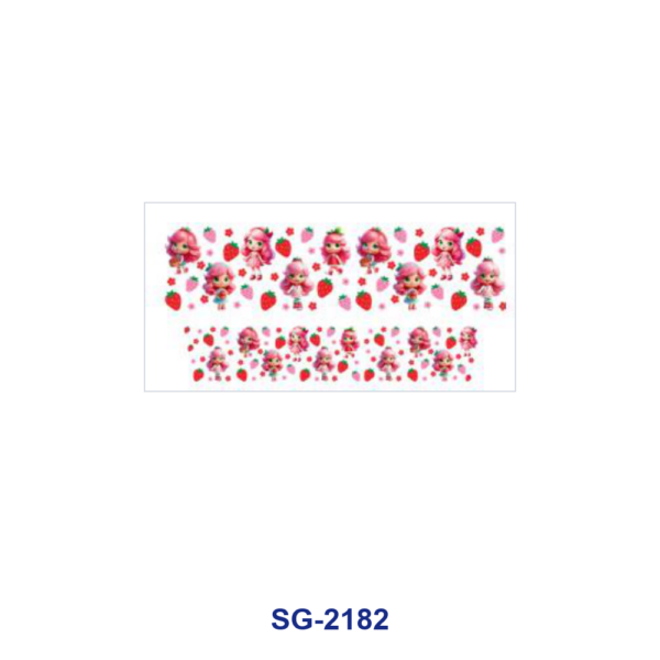 oly-c07bf663319f6ea74f4ce67b140629f8 Wholesale 8pcs Mixed Cute Strawberry Girl Cartoon Print 3oz Cup Stickers Wrap