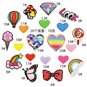 Cartoon love cloth stickers set of 20 pieces