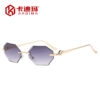oly-c08f12bf1db92a6eaf5782879442f006 Wholesale Octagonal Frameless Sunglasses for Women Outdoor Sun Protection Stylish Fashion