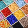 Wholesale Modern Acrylic Loose Beads 6mm White Electroplated Finish for DIY Phone Chains Boutique Resale