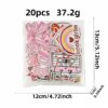 oly-c09485e773d84e14dece036e70ba1cb5 Wholesale Trendy Embroidered Fabric Patch Pink Holiday Design Polyester Thread Bag Charm