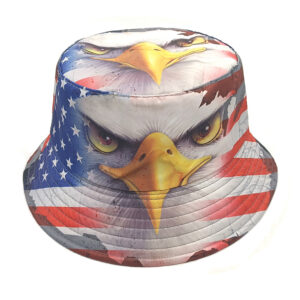 Wholesale Men's Eagle Flag Pattern Fisherman Hat Sun Protection Outdoor Casual