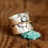 oly-c0a9f03530adb18e02f70724f2063104 Wholesale Vintage Style Alloy Moonstone Ring Geometric Wedding Jewelry Accessory