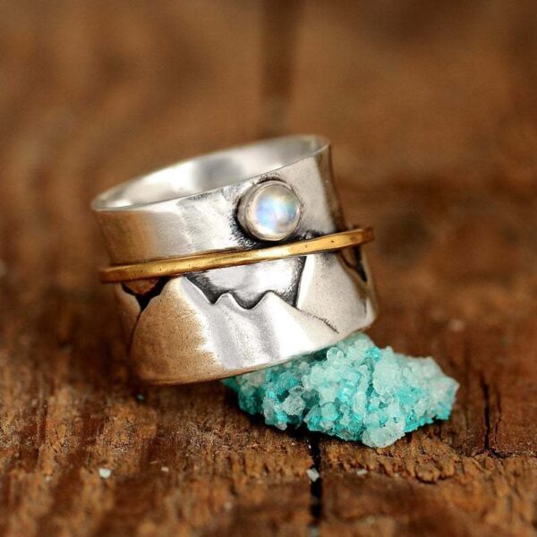 oly-c0a9f03530adb18e02f70724f2063104 Wholesale Vintage Style Alloy Moonstone Ring Geometric Wedding Jewelry Accessory
