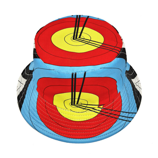 Wholesale Stylish Bow and Arrow Clock Pattern Fisherman Hat Double Sided Sunscreen Hat for Outdoor Use