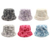 Wholesale Heart Plush Bucket Hat Light Purple Fashion Sun Protection for Women