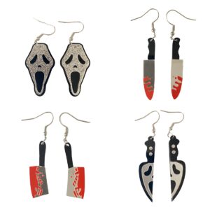 oly-c0eeb87378f2a11253ce2c7a1ceec51e Wholesale Halloween Acrylic Dagger Earrings Skull Trendy Fashion Accessory