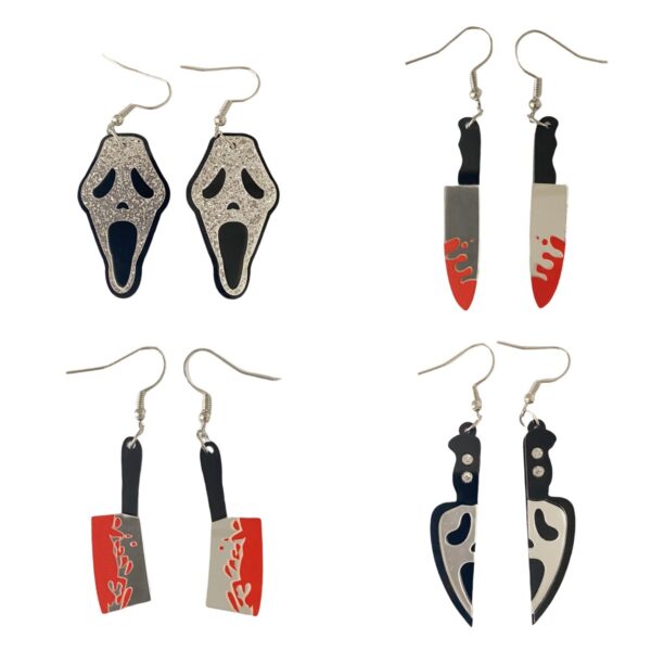 oly-c0eeb87378f2a11253ce2c7a1ceec51e Wholesale Halloween Acrylic Dagger Earrings Skull Trendy Fashion Accessory