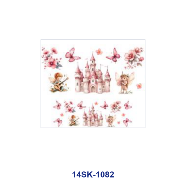 oly-c0efc2c2dacecc8eea42a5a6ba325af7 Wholesale 2/4/8pcs Cute Cartoon Girl Castle Sweet Treat Print Mini Cup Keychain Sticker
