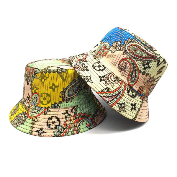 oly-c110c03498bffa37e1937be0a92f3faf Wholesale Reversible Geometric Paisley Print Bucket Hat for Women Sun Protection Fashion Casual
