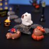 Wholesale Cartoon Zombie Dolphin Halloween Resin Figurine DIY Desktop Decor for Party Gift