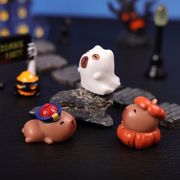 Wholesale Cartoon Zombie Dolphin Halloween Resin Figurine DIY Desktop Decor for Party Gift
