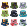 Wholesale Cartoon Frog Print Bucket Hat for Beach Travel Sun Protection