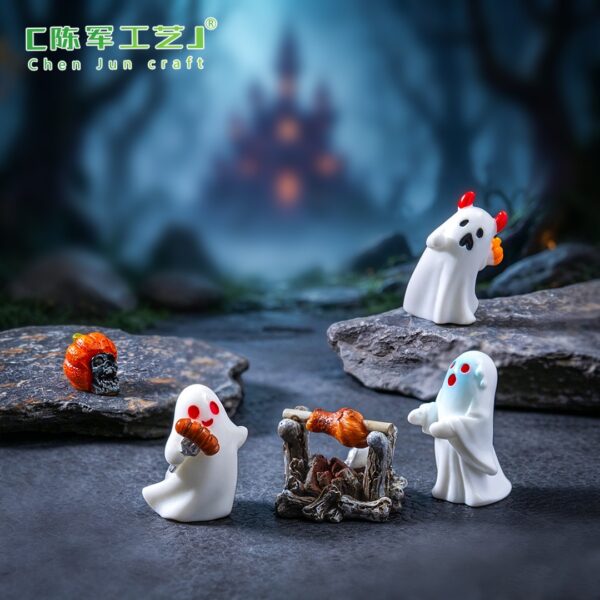 oly-c115acb6a7dd27cd22b75fdc4c9e94ff Wholesale Halloween Resin Ghost Ornament DIY Decoration for Bag Charm or Home Decor