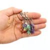 oly-c1334d30374c08b7826f933528a5fa24 Wholesale Pastoral Style Irregular Crushed Stone Keychain Pendant Bag Charm Fashion Accessory Gift for Friend