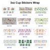 oly-c151f1705cc17d5588de2b16818975c9 Wholesale 8pcs Mixed Rainbow Teacher Cartoon Anime Frog BOW Floral Leaf Print 3oz Cup Stickers Wrap