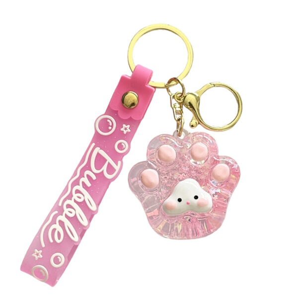oly-c167843cc2d88eb801a00165af22307c Wholesale Cat Paw Keychain Bag Charm Acrylic Glow in the Dark Gift Accessory