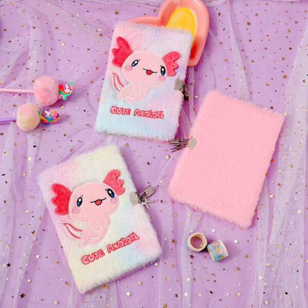 Wholesale Cute Cartoon Plush Lock Diary Notebook for Kids Birthday Gift Resale