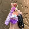 Wholesale Cute Cartoon Animal Oil filled Eggshell Keychain Acrylic Bag Charm Gift