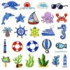 Wholesale Polyester Ocean Series Embroidered Patches Trendy Fashion Accessory for Bags and Clothing
