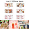 oly-c1c8230bffcb50caf1d3edde193012be Wholesale 5pcs Fall Halloween Bow Ghost Sunflower Pumpkin Butterfly Bat Mixed Decor Prints 16oz Cup UV DTF Wraps