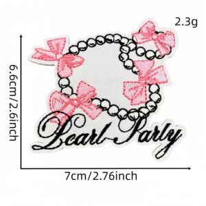 Cartoon black and pink fabric applique 20#