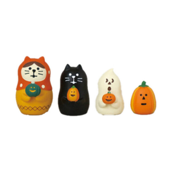 Wholesale Japanese Cat Halloween Pumpkin Resin Blind Box Ornament Home Decor Accent for Gift Resale