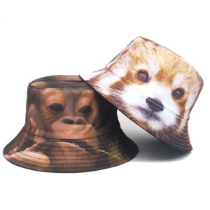 oly-c23656658dcb34fb76592c2440aac9a6 Wholesale Double Sided Fisherman Hat with Orangutan Pattern Stylish Sunscreen Hat for Men and Women
