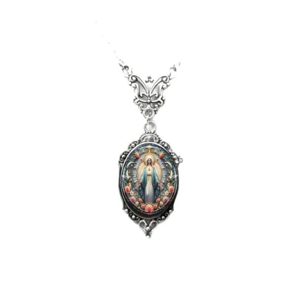 Wholesale Fashion Glass Pendant Necklace with Bamboo Chain Trendy Jewelry Accessory for Everyday Wear