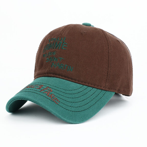 Wholesale Retro Colorblock Letter Baseball Cap Chic Fashion Accessory Gift