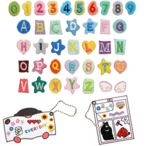 oly-c25ba68f801677f2c18b8ccbd92ebe42 Wholesale Polyester Embroidered Alphabet Patch with Stars Iron-On Clothing Decoration Everyday Use