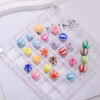 Wholesale Circus Print Acrylic Round Beads for DIY Phone Strap Bracelet Charm Fashion Accessory Gift
