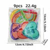 oly-c26c42b264d22b047cac58f6dd08f8c6 Wholesale Colorful Rainbow Heart Embroidered Patch Positive Energy Text Decorative Craft Supply