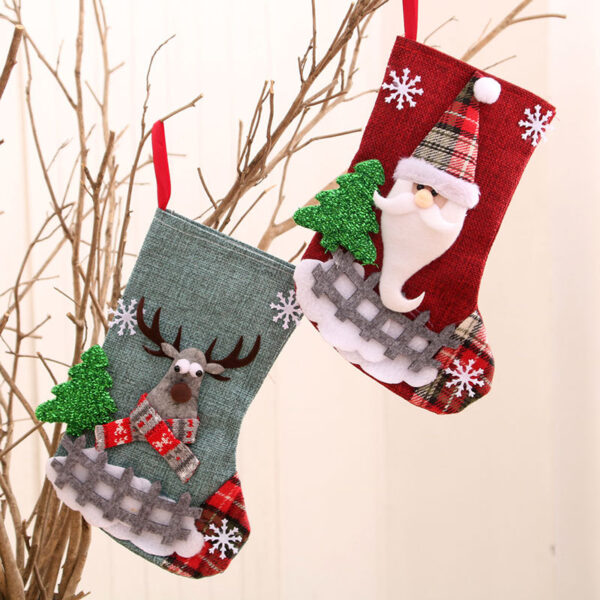 oly-c2818fdd61d05dc96929397eeca58e6e Wholesale Santa Claus Christmas Stocking Boutique Home Decor Gift Bag