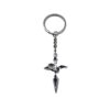 Wholesale Zinc Alloy Vintage Punk Cross Keychain Pendant Black Car Key Accessory
