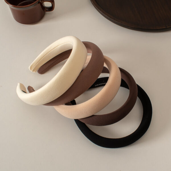 oly-c283a5b4c347b2cff9e98cb8f835c660 Wholesale Korean Style Soft Thick Sponge Wide Headband High Crown Hair Accessory for Women