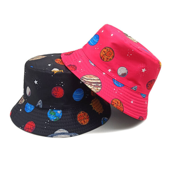 Wholesale Planet Pattern Fisherman Hat Double Sided Sun Hat for Women Fashion Accessory