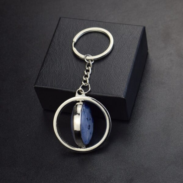 Wholesale Metal Sports Keychain Set Football Basketball Tennis Volleyball Rotating Key Ring Game Souvenir Car Key Accessory