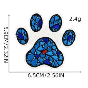 Colorful bear paw style cloth stickers 6#