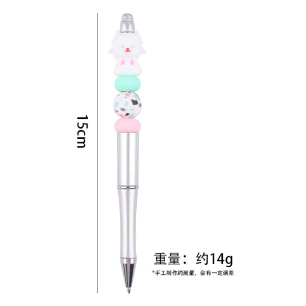 Wholesale Silicone Beaded Pen Cartoon Animal 3D DIY Creative Writing Pen for Resale