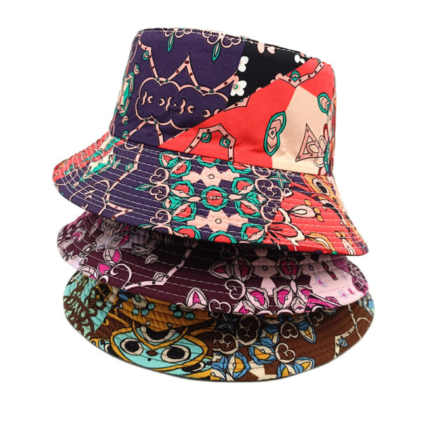 oly-c2e10b34bc7acbd7c9abf1ea94abf00c Wholesale Geometric Printed Double Sided Bucket Hat Trendy Sun Protective Casual Women's Hat Gift Boutique