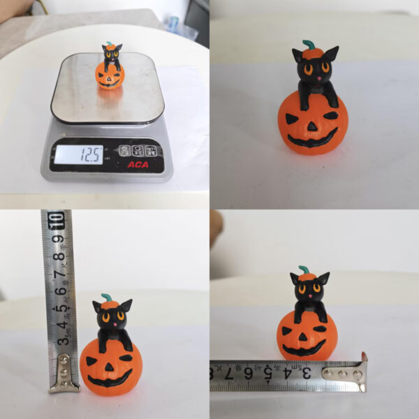 Wholesale Creative Resin Cat Figurine Halloween Witch Cat Micro Decoration for Home Decor Gift